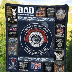 Navy America Quilt Blanket  Quilt